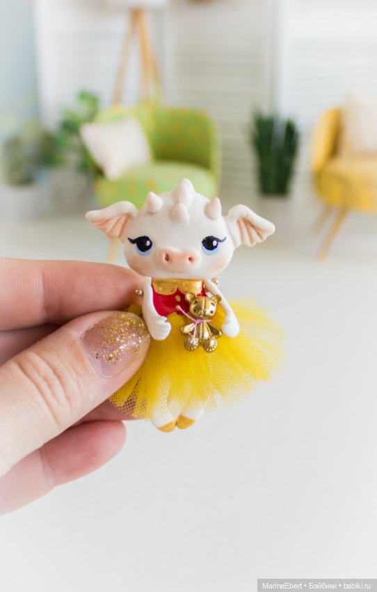 Авторская игрушка Дракошка Эмма (фото 5)