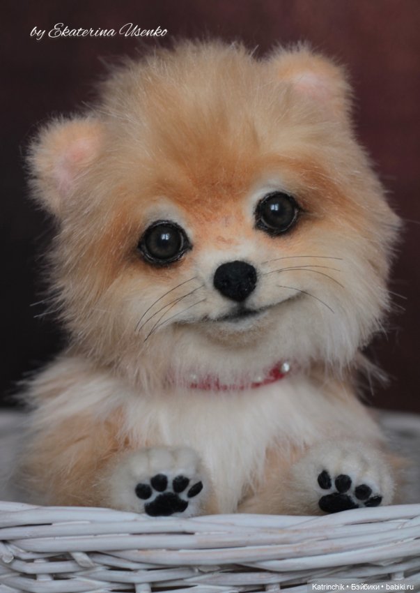 Щенок шпиц Джесси — Авторские игрушки из разных материалов: синельная проволока (фото 2)