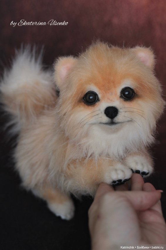 Щенок шпиц Джесси — Авторские игрушки из разных материалов: синельная проволока