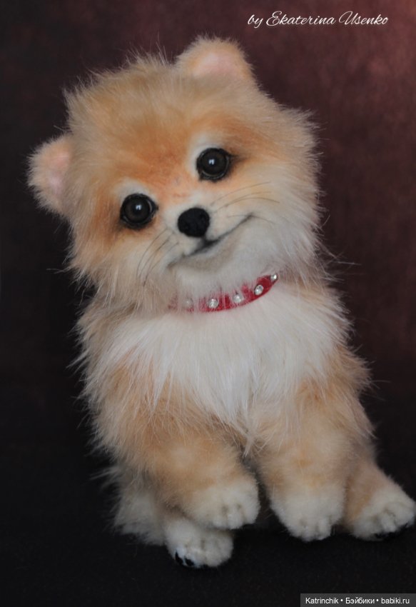 Щенок шпиц Джесси — Авторские игрушки из разных материалов: синельная проволока (фото 7)