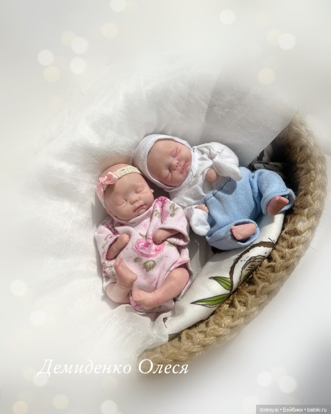 🩷Двойнята 🩷 — Авторские миниатюрные куклы: лепка (фото 6)