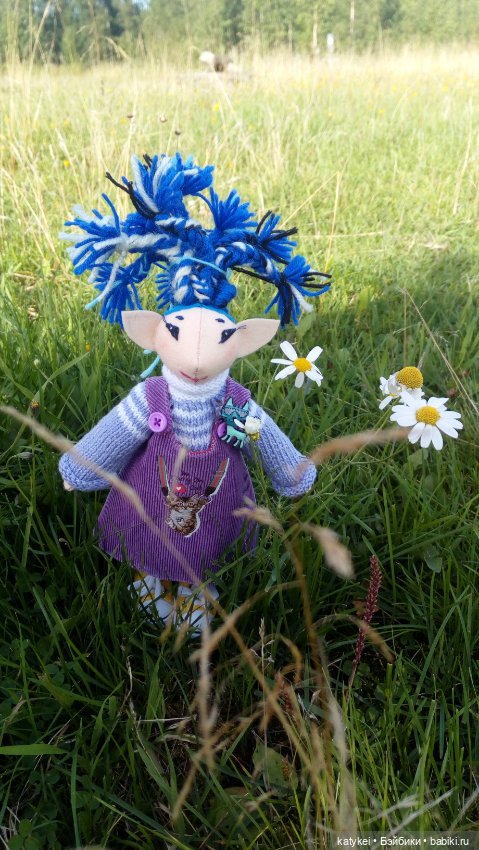 Текстильная кукла Коралина и Ягоды (два постконкурса) (фото 3)