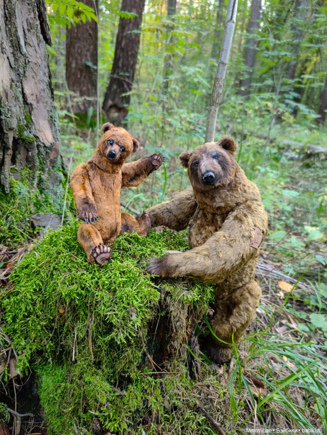 Дедушка и внук Медведи Инны Матус