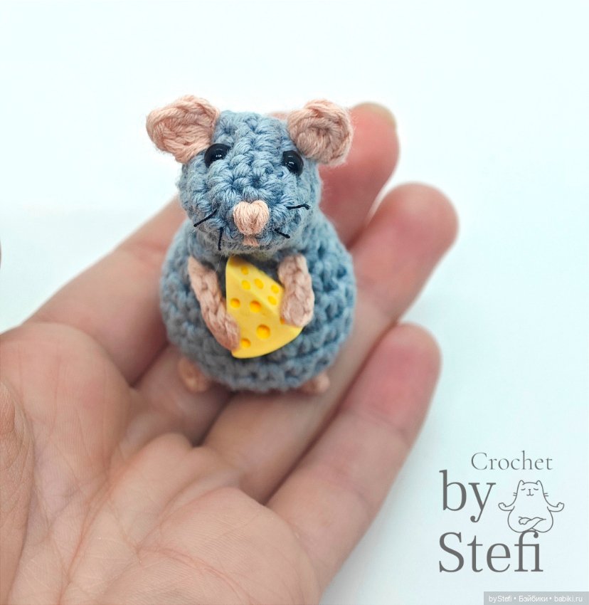Мышулина дождалась сыр — Вязаные игрушки и амигуруми: крючком (фото 6)