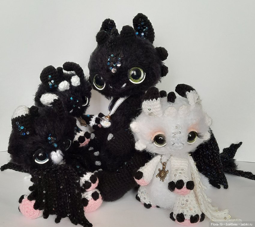 Семья Дракош — Вязаные игрушки и амигуруми: крючком
