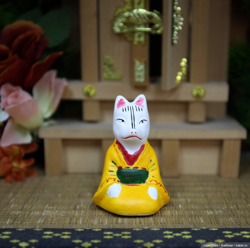 Лиса в желтом кимоно на мастер-классе выставки "Япония. Куклы, сказки и легенды" (фото 4)