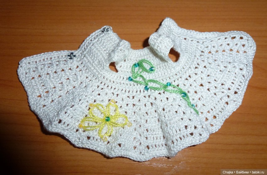 Вязаные платья на кукол Tebu, ГДР, 16 см (фото 4)