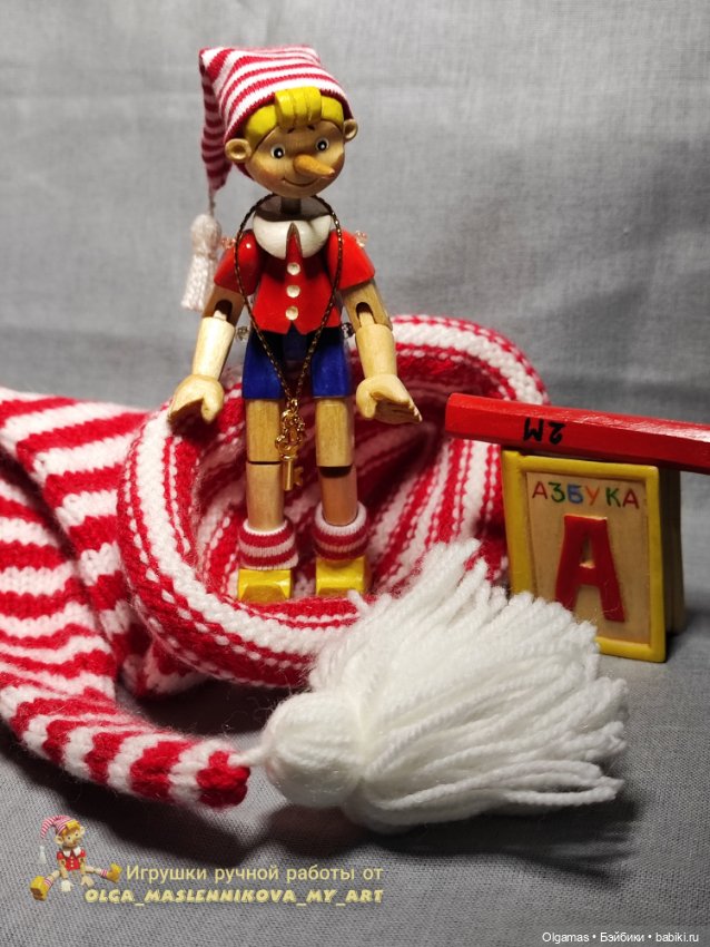 Буратинка😊 — Авторские игрушки из дерева: резьба (фото 6)
