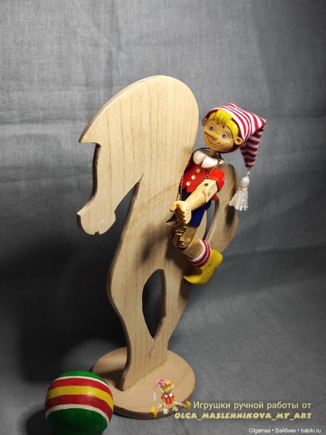 Буратинка😊 — Авторские игрушки из дерева: резьба (фото 2)