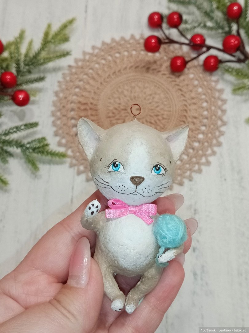 Ёлочные зверята — Лепка авторских игрушек и папье