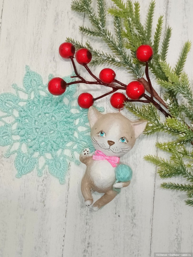 Ёлочные зверята — Лепка авторских игрушек и папье (фото 9)