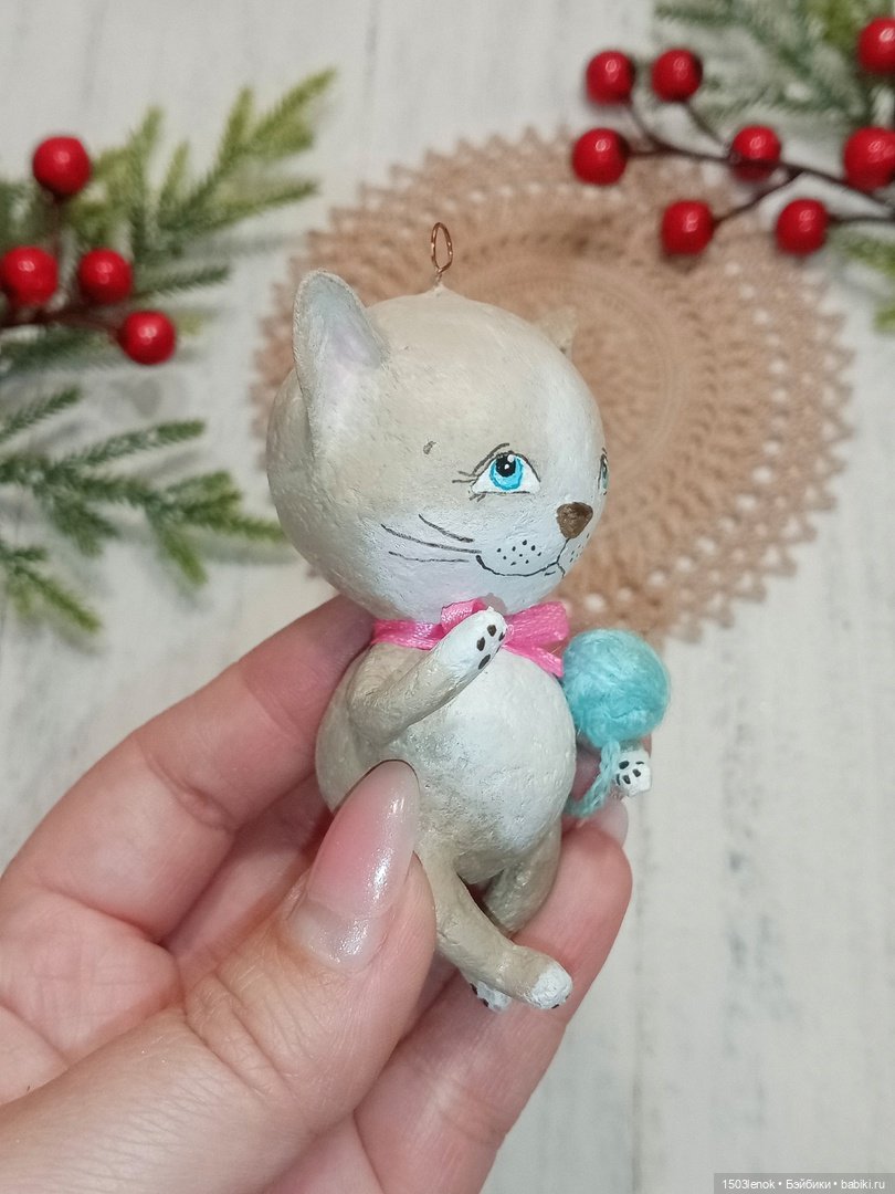 Ёлочные зверята — Лепка авторских игрушек и папье