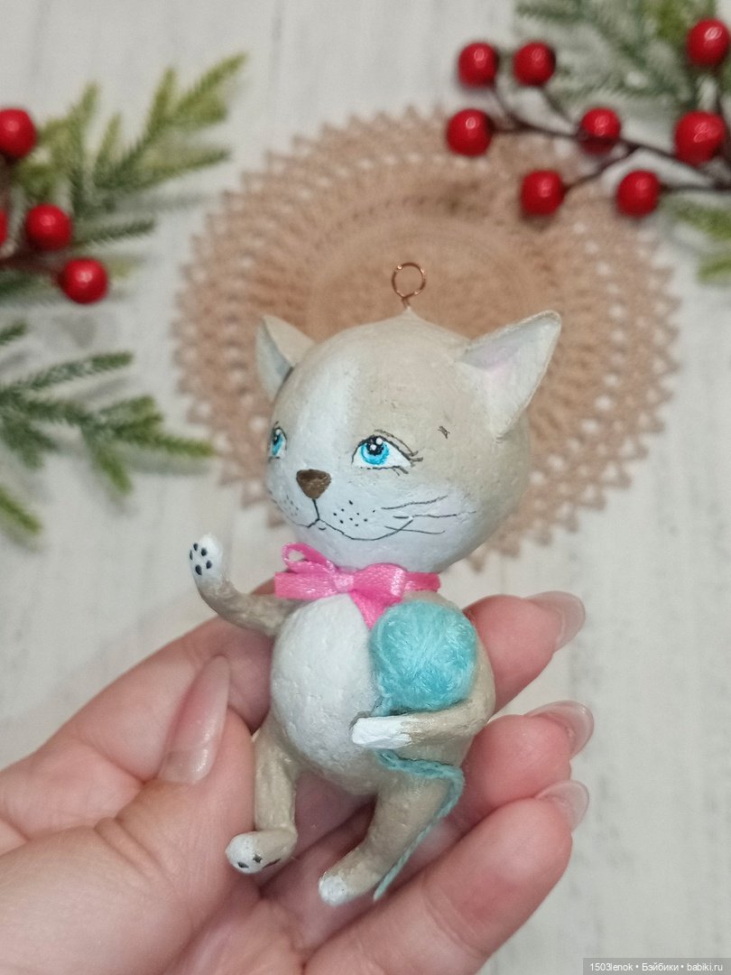 Ёлочные зверята — Лепка авторских игрушек и папье