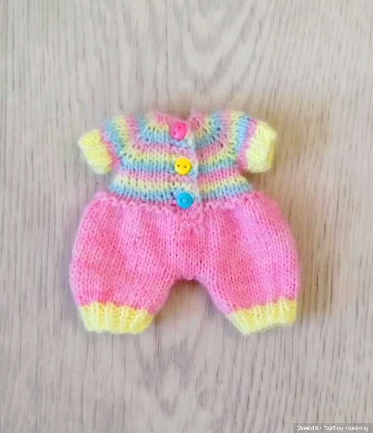 Наряд "Радужный гномик" для баболек, лати, пукифи, ирреаликов и других кукол 15-16 см