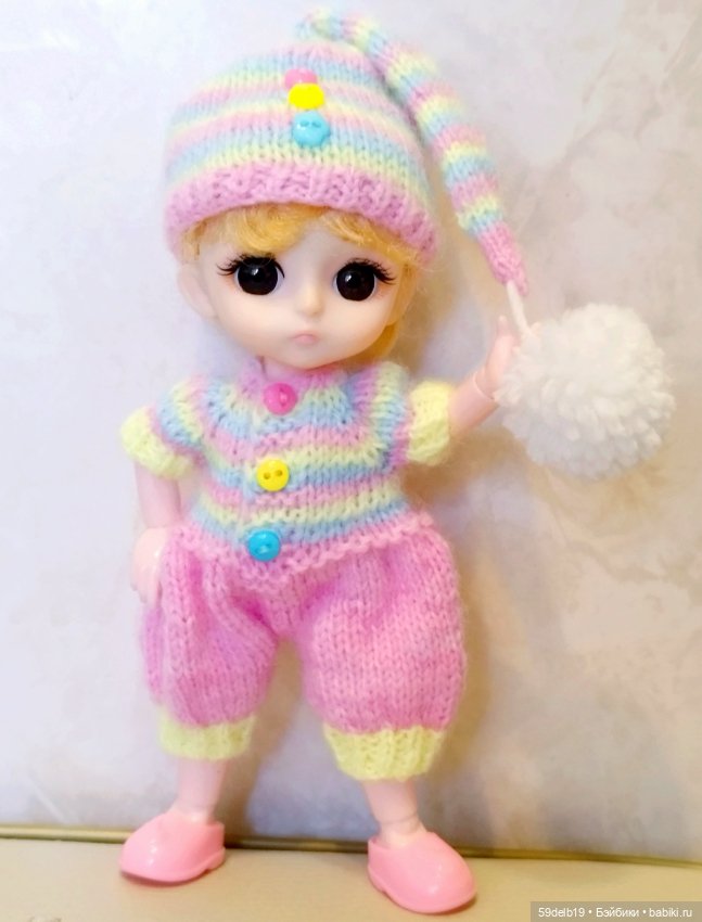 Наряд "Радужный гномик" для баболек, лати, пукифи, ирреаликов и других кукол 15-16 см (фото 10)