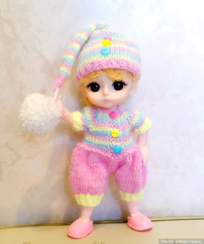 Наряд "Радужный гномик" для баболек, лати, пукифи, ирреаликов и других кукол 15-16 см (фото 7)