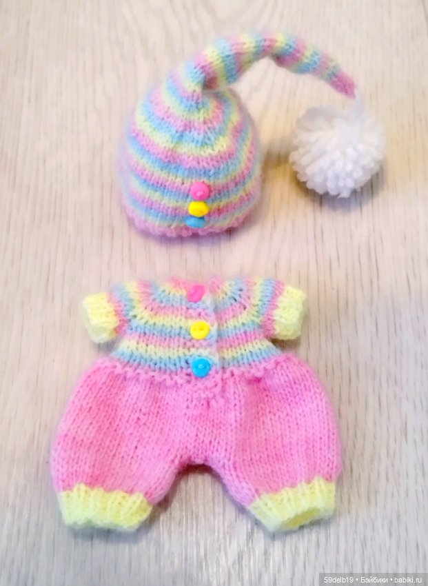 Наряд "Радужный гномик" для баболек, лати, пукифи, ирреаликов и других кукол 15-16 см (фото 3)