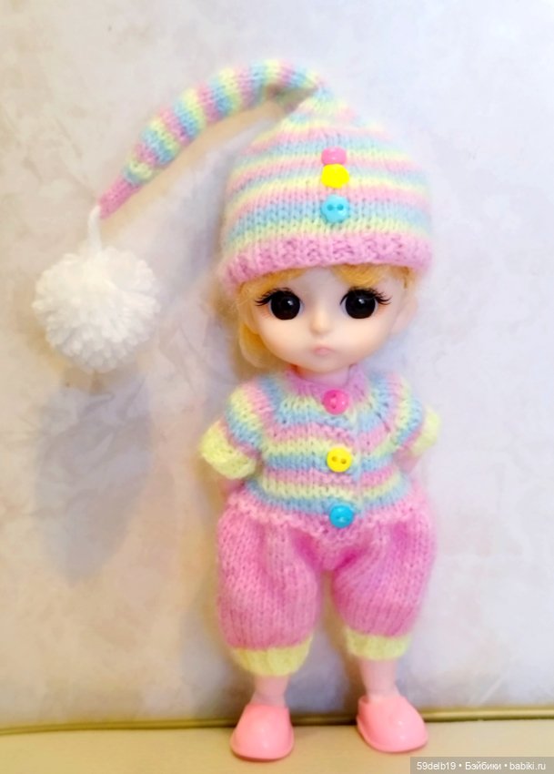 Наряд "Радужный гномик" для баболек, лати, пукифи, ирреаликов и других кукол 15-16 см (фото 9)