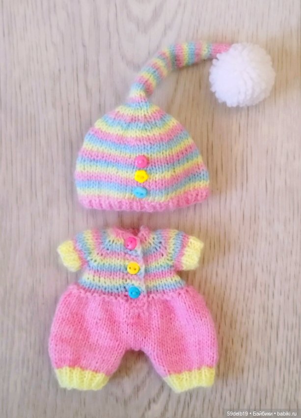 Наряд "Радужный гномик" для баболек, лати, пукифи, ирреаликов и других кукол 15-16 см (фото 4)