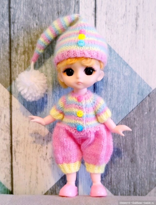 Наряд "Радужный гномик" для баболек, лати, пукифи, ирреаликов и других кукол 15-16 см (фото 5)