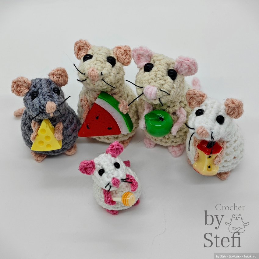 Семья мышек - Мама папа и детки (фото 7)