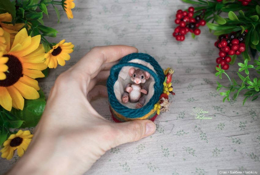 Мышка малышка — Авторские миниатюрные куклы: лепка (фото 2)