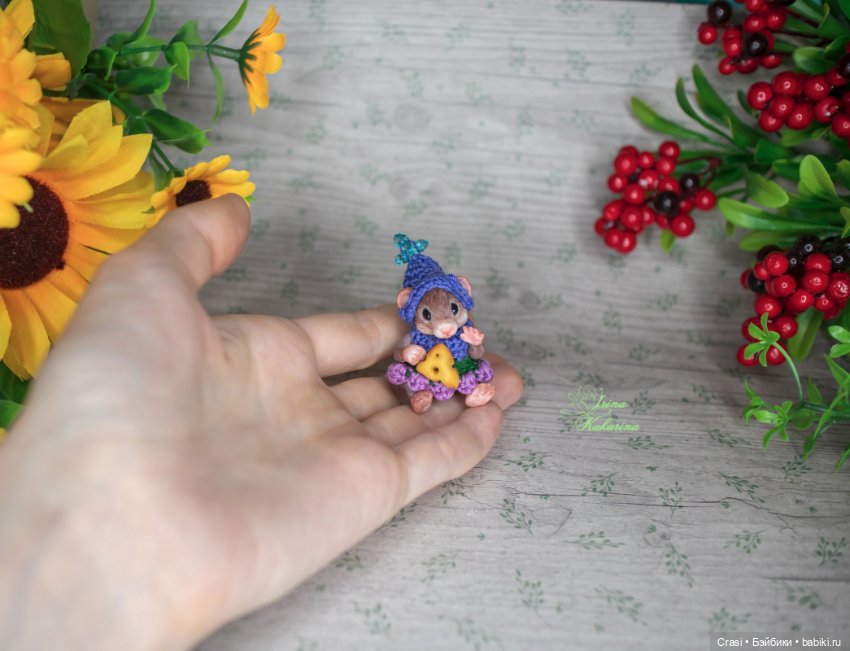 Мышка малышка — Авторские миниатюрные куклы: лепка (фото 7)