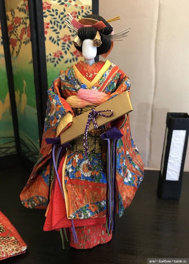 Смесь оригами и трехмерной скульптуры (shikishi ningyo) (фото 6)