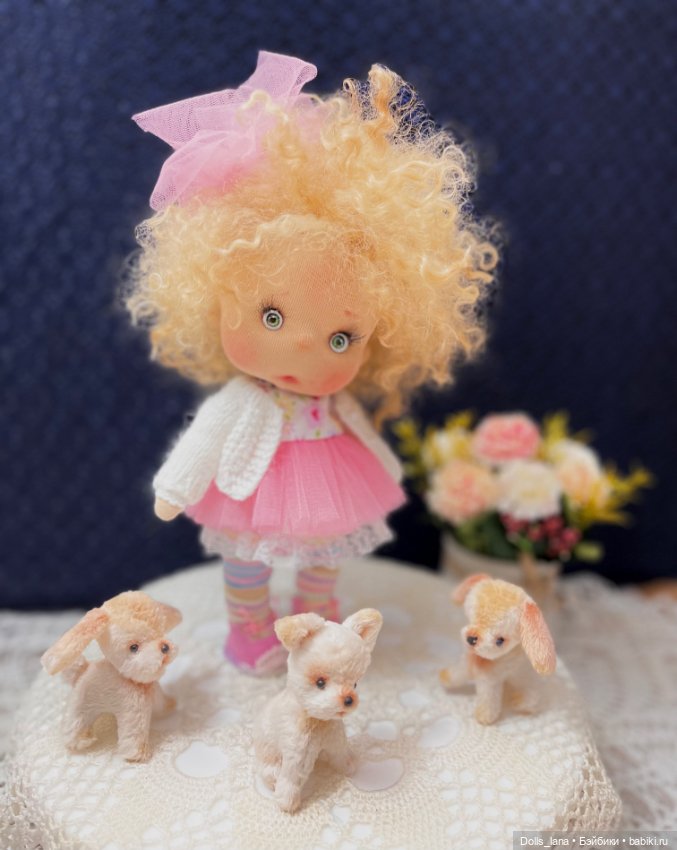 Интерьерная текстильная кукла (фото 3)