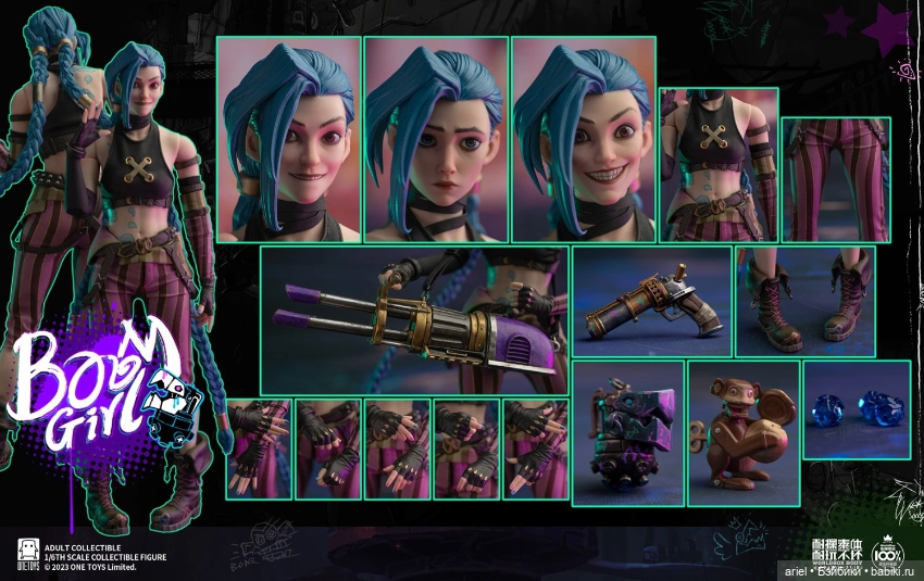 One Toys анонсировали фигурку Джинкс по мотивам анимационного сериала «Аркейн» (фото 10)