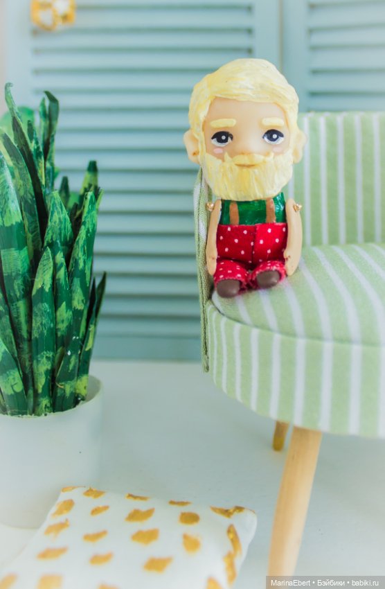 Стильный бородач Виктор — Авторские игрушки из разных материалов: синельная проволока (фото 9)