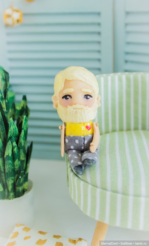 Стильный бородач — Лепка авторских игрушек и папье (фото 6)