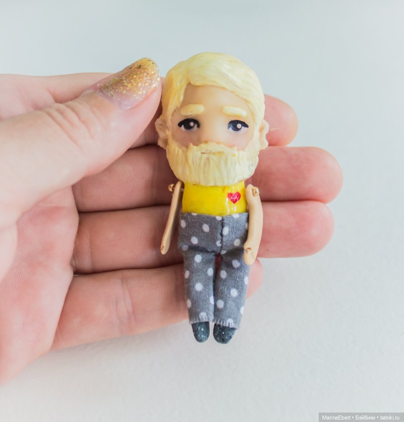 Стильный бородач — Лепка авторских игрушек и папье (фото 9)