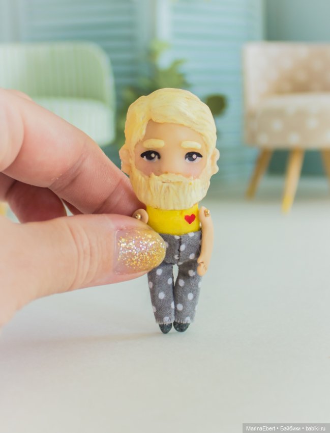 Стильный бородач — Лепка авторских игрушек и папье