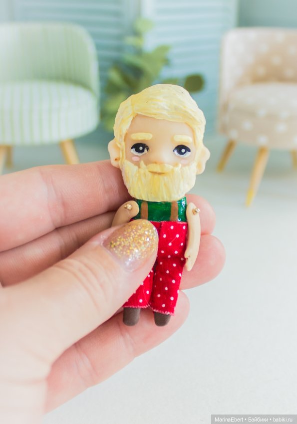 Стильный бородач Виктор — Авторские игрушки из разных материалов: синельная проволока