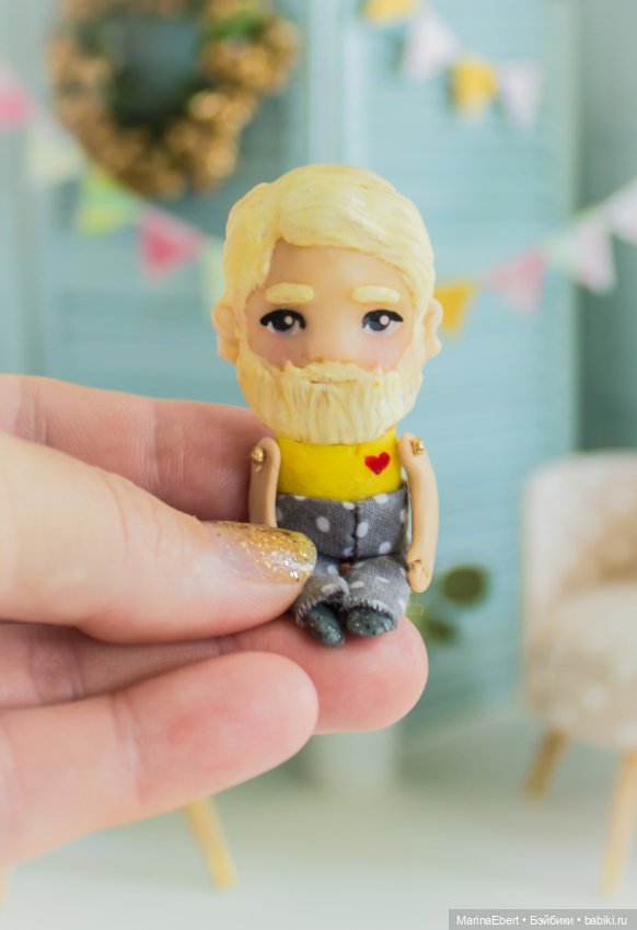 Стильный бородач — Лепка авторских игрушек и папье (фото 3)