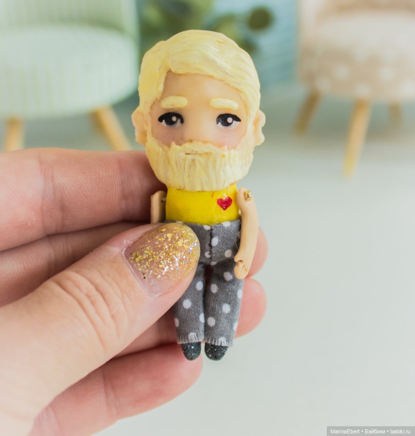 Стильный бородач — Лепка авторских игрушек и папье (фото 2)