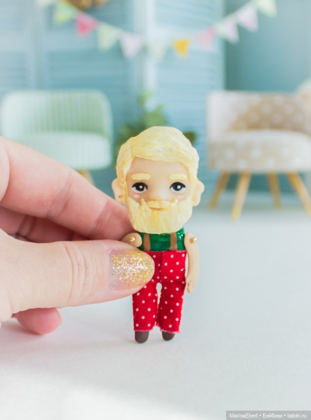 Стильный бородач Виктор — Авторские игрушки из разных материалов: синельная проволока