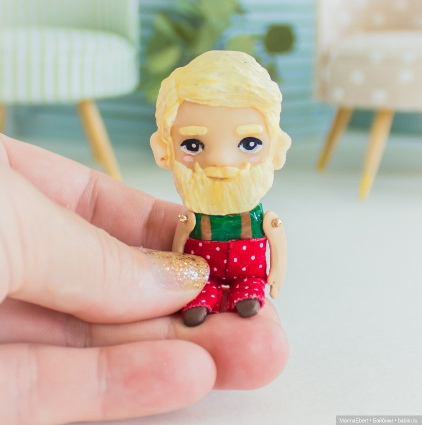 Стильный бородач Виктор — Авторские игрушки из разных материалов: синельная проволока