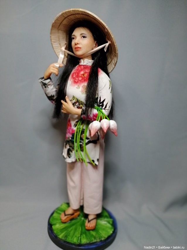 Авторская кукла Вьетнамский лотос