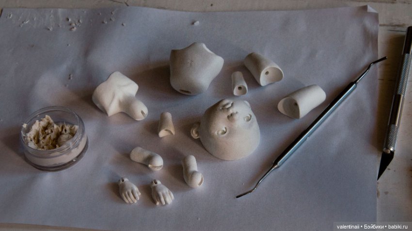 Новенькая в процессе — Авторские шарнирные куклы своими руками: лепка (фото 4)