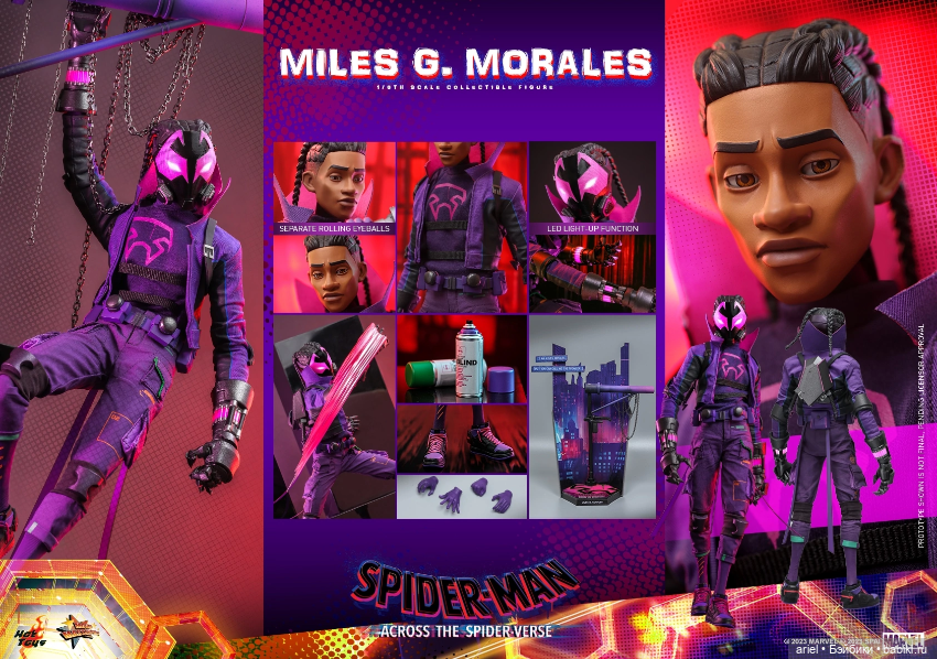 Hot Toys анонсировали фигурку Майлза Моралеса Бродягу по мотивам анимационного фильма «Человек-паук: Паутина вселенных» (фото 10)