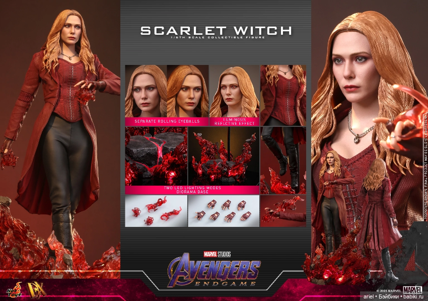 Hot Toys - фигурка Алой Ведьмы в DX серии по мотивам «Мстители: Финал» (фото 10)