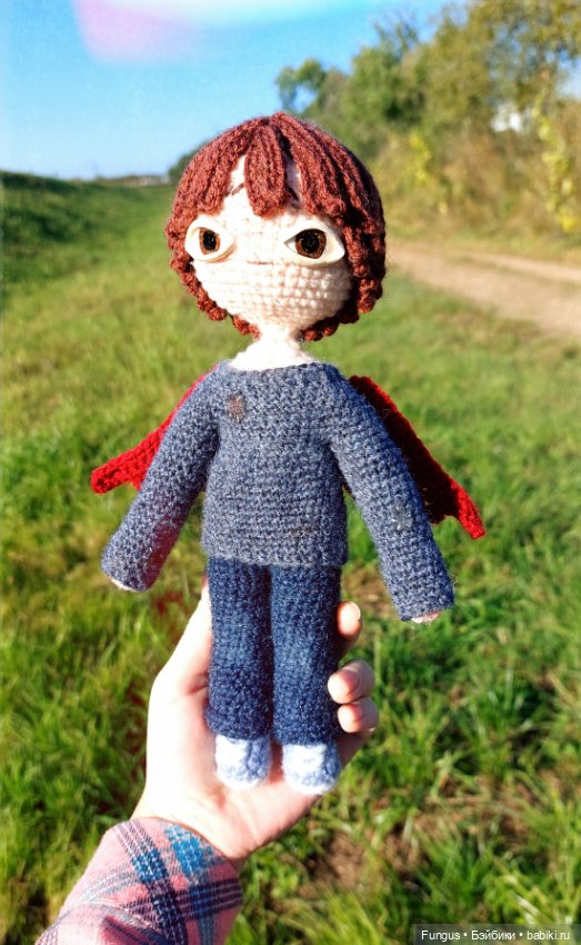 Доработала вязаных домовцев