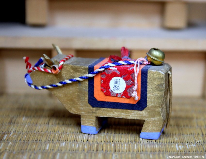 Бычок канабэко уси на выставке "Япония. Куклы, сказки и легенды" (фото 5)