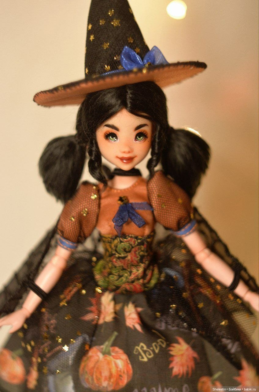 Хеллоуинская ведьмочка — ООАК и репейнт игровых кукол: Bratz (фото 8)