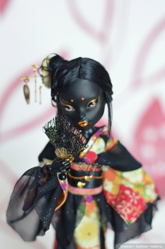 Бакенэко в кимоно — ООАК Monster High и Ever After High: репейнт