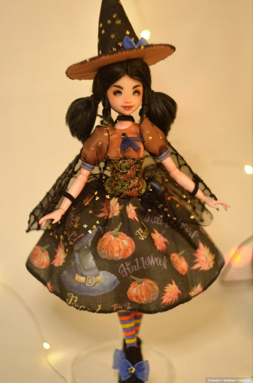 Хеллоуинская ведьмочка — ООАК и репейнт игровых кукол: Bratz (фото 7)