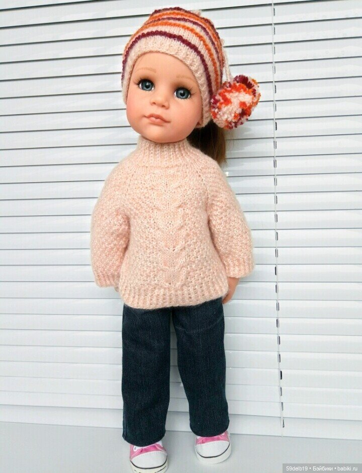 Тёплые свитерочки для кукол паола рейна 32-34 см для периода осень-зима-весна