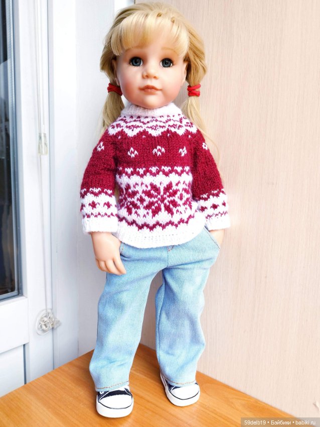 Тёплые свитерочки для кукол паола рейна 32-34 см для периода осень-зима-весна